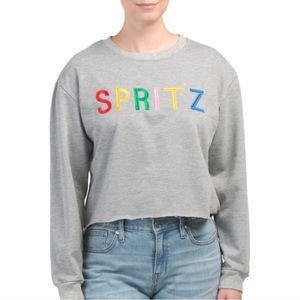 Paper Heart Rainbow Spritz Cropped Sweatshirt (NWT